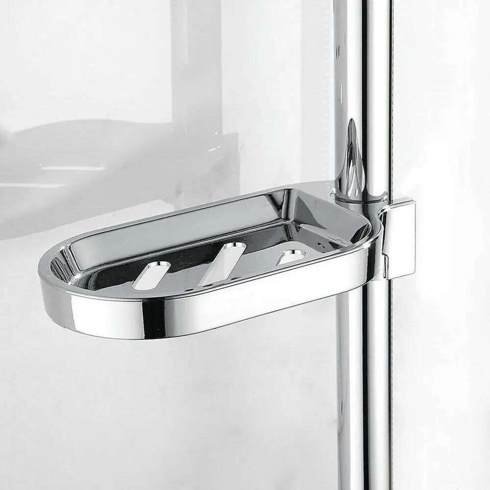 Adjustable Rail Slide Bathroom Bath Shower Soap Dishes Holder For 22 24 25 mm Home