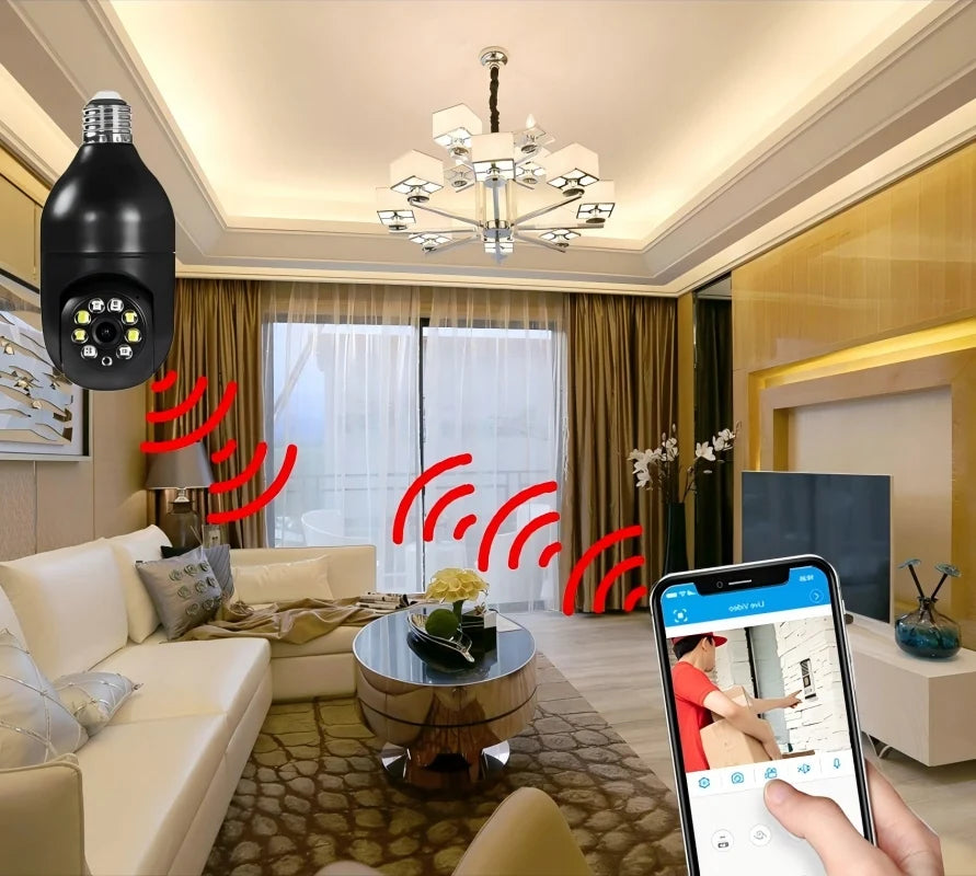 Smart Wireless Security Camera 2.4GHz WiFi, Plug & Play No Installation, Indoor Outdoor, Pet Monitoring for Home Travel Rental,