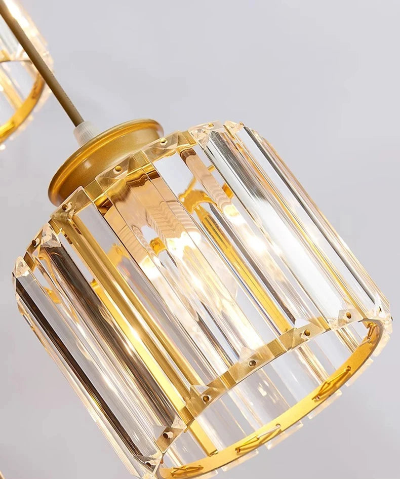 Staircase Pendant Lamp Modern Light Luxury Crystal Lamp Simple Living Room Lamp Duplex Hotel Lobby Interior Decoration Lighting