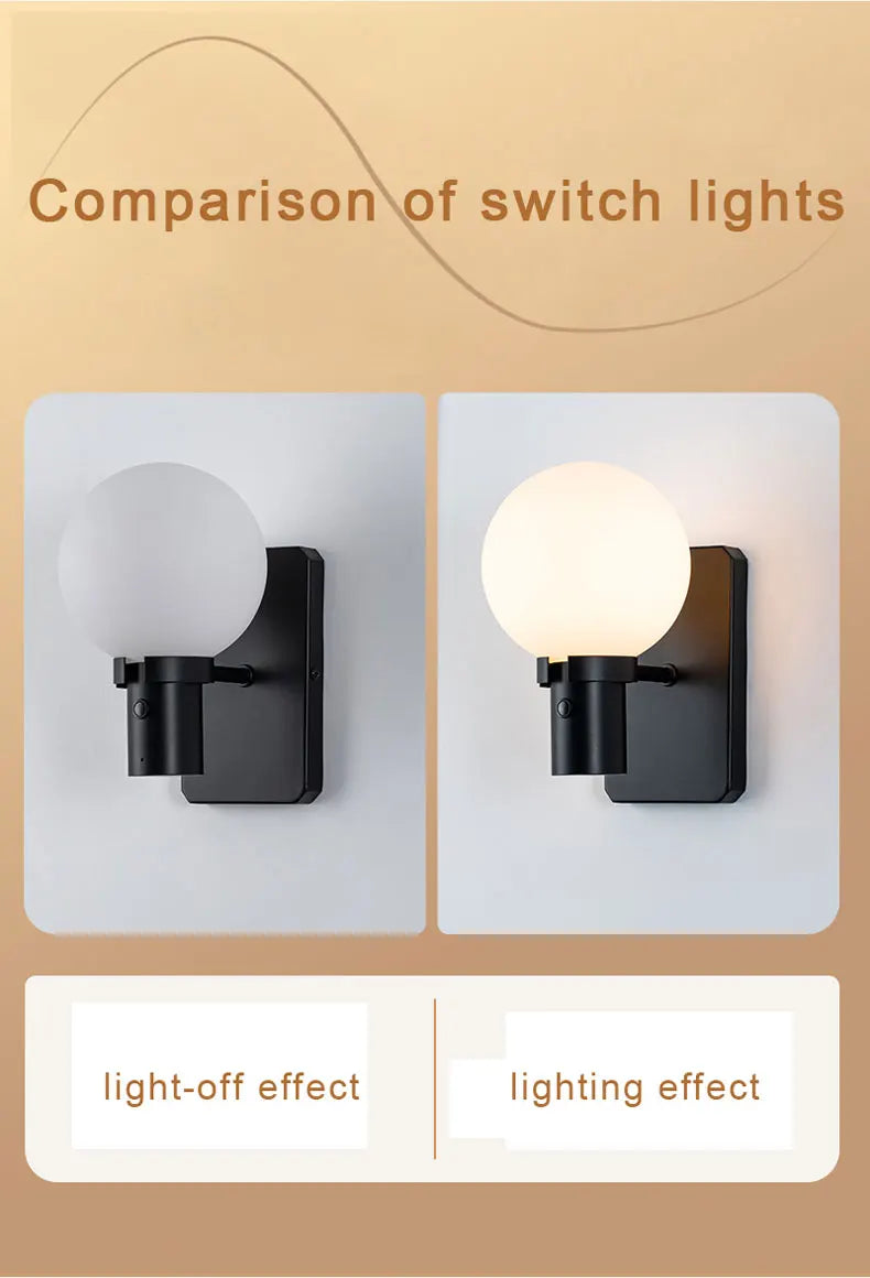 Modern Minimalist Creative Wall Lights for Bedroom Bedside Living Room Balcony Staircase Corridors Home Decoration Lighting