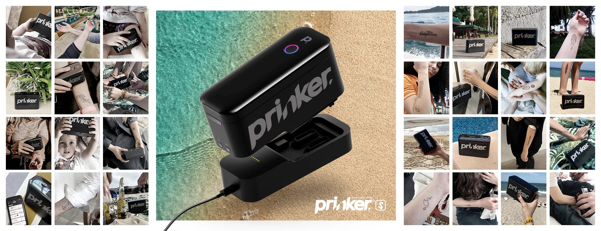 Prinker S Tattoo Printer Handheld Colour Printer Full Colour Inkjet Printer