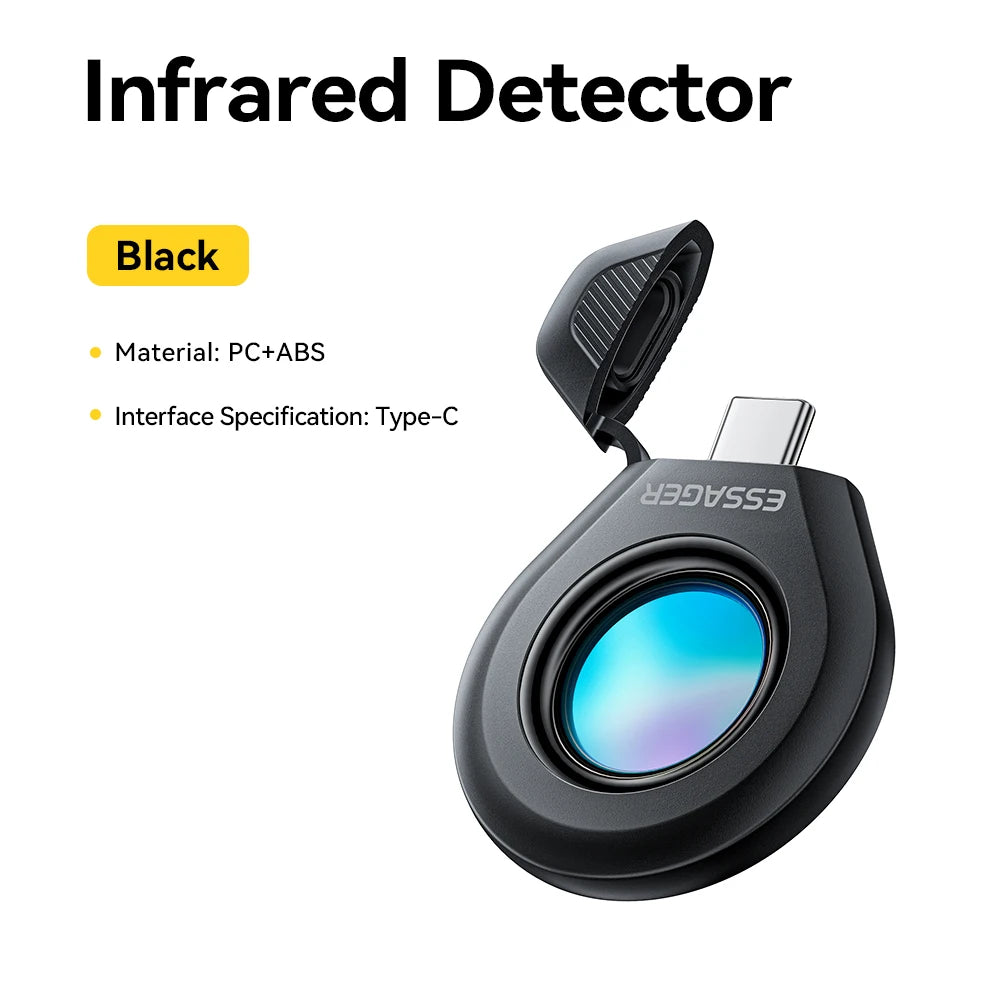 Essager Camera Infrared Detector Safe&Anti-Peeping Protection Detector Hotel Pinhole Lens Detect Security Alarm Anti Spy Candid