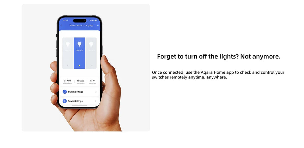 Aqara Z1 Smart Wall Switch ZigBee 3.0 More Control Switch Single Live/Neutral Wire Key Light Button for Smart Home HomeKit APP
