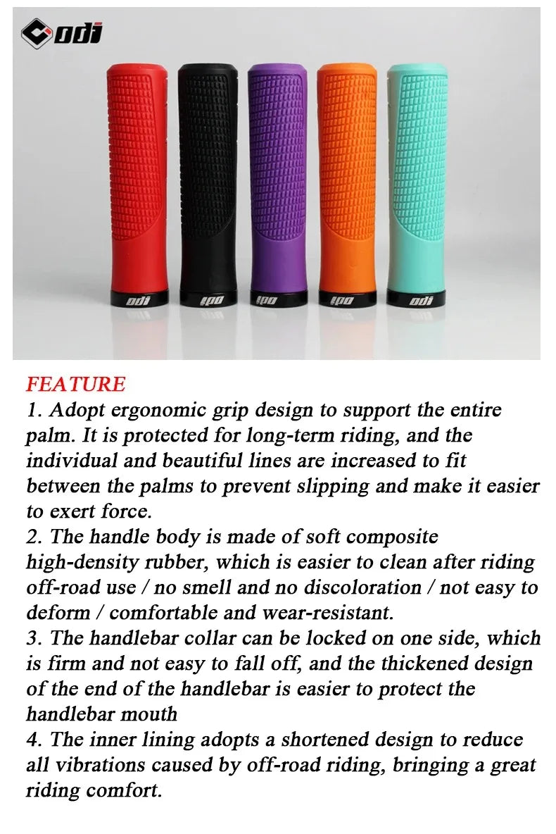ODI Bicycle Grips Lock-on MTB Bike Handlebar Cover Anti-Slip Mountain Bike Folding Balance BMX DH Handle Grips Cycling Parts