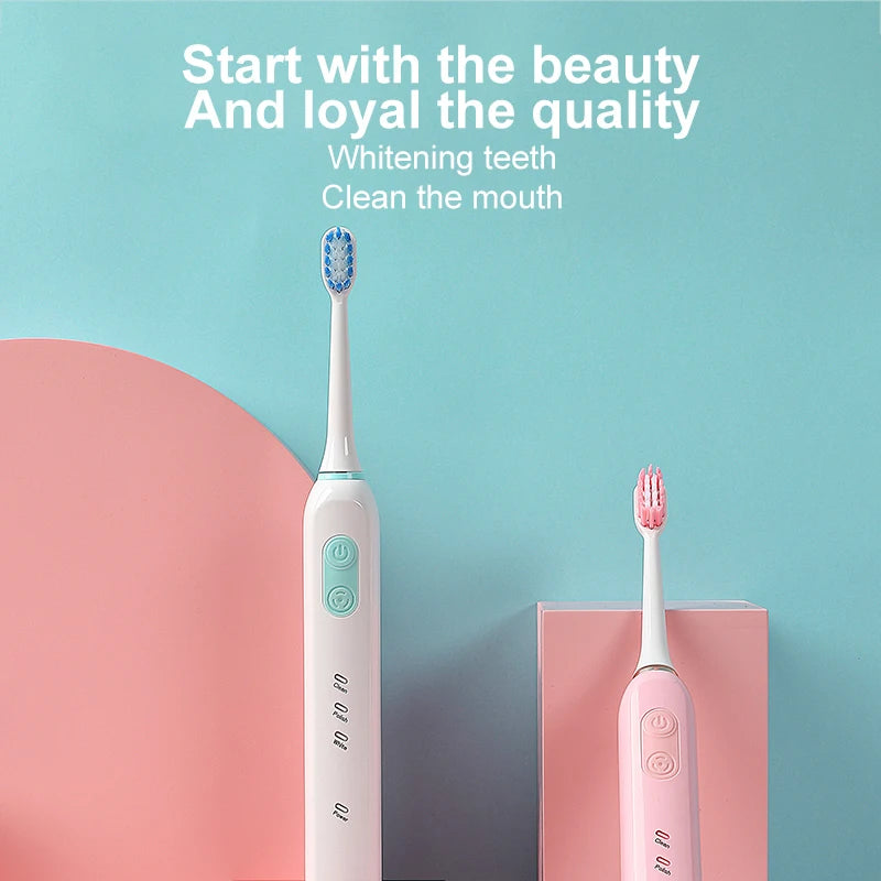 Adult Sonic Toothbrush with Micro USB Charging IPX7 Waterproof 32000 Times/Min Vibration 3 Modes 40 Days Runtime Toothbrush