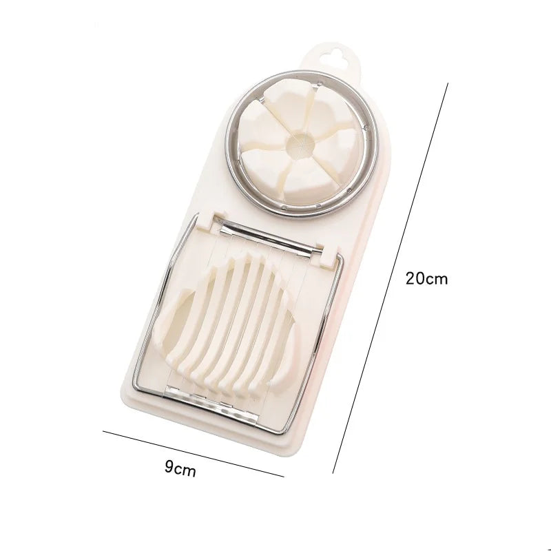 Multifunctional Egg Slicers Stainless Steel Slicer Fancy Splitter Egg Cutting Tool Home Two In One Egg Cutter Kitchen Gadgets