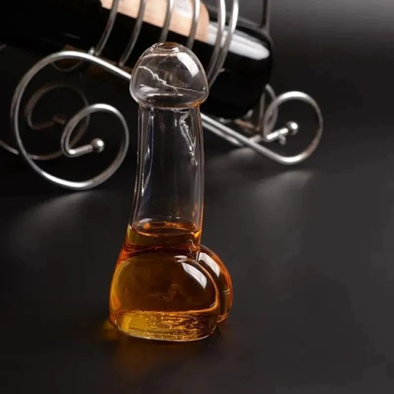 Creative Funny Wine Glasses with Lid Transparent Beverage Bottle Bar Party Whiskey Champagne Brandy Cocktail Glass Cup Decanter