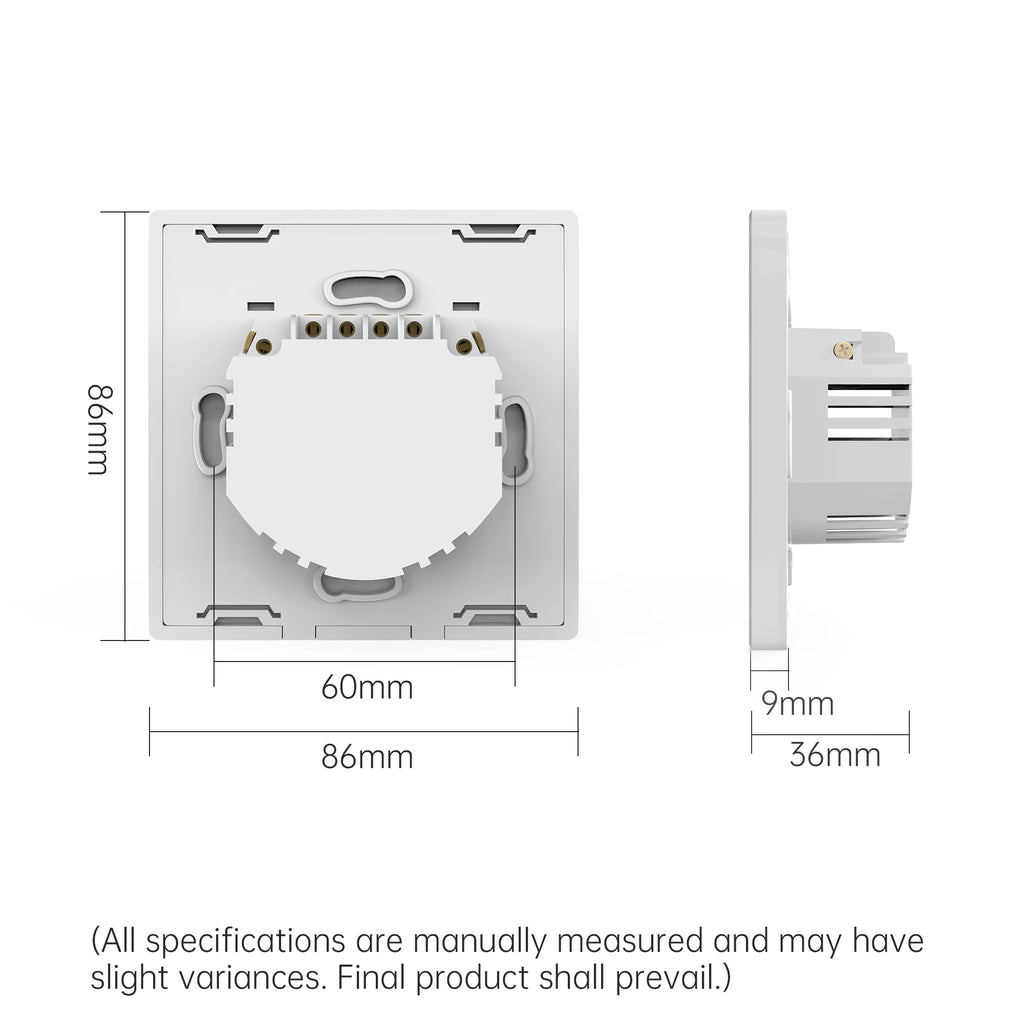 SIXWGH 1/2/3/4 Gang EU Touch Switch No Neutral Wire AC100-240V Panel Tempered Crystal Glass wall Light Sensor Switch