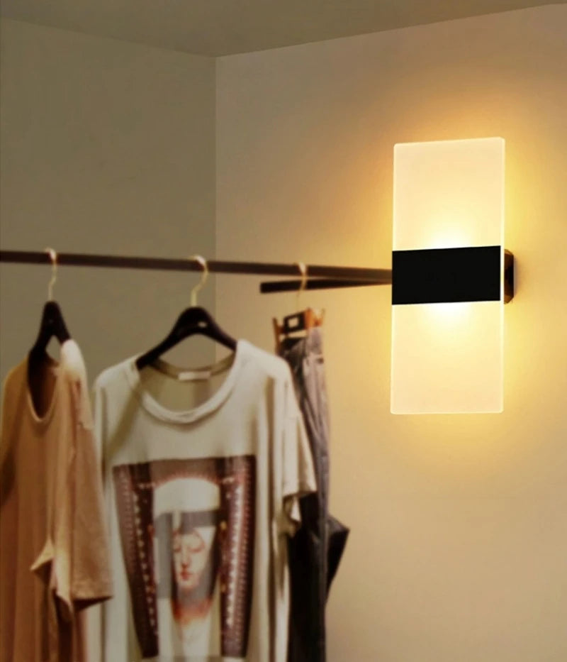 Touch Sensor Switch LED Wall Lamp USB Rechargeable Wireless Acrylic Stair Night Light Bedroom Aisle Kitchen Wall Sconce Lighting