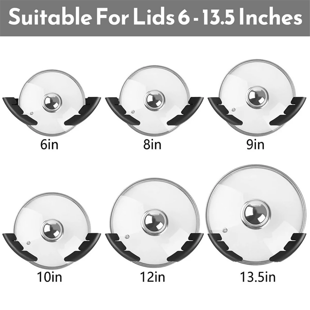 Pot Lid Organizer For Cabinet, Pot Lid Holder Organizer For Kitchen Cabinet Door, Universal Pan Lids Organizer-AT64