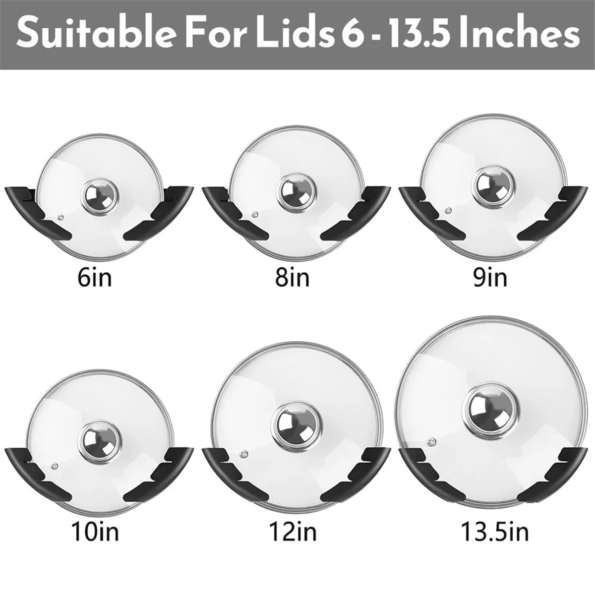 Pot Lid Organizer For Cabinet, Pot Lid Holder Organizer For Kitchen Cabinet Door, Universal Pan Lids Organizer-AT64