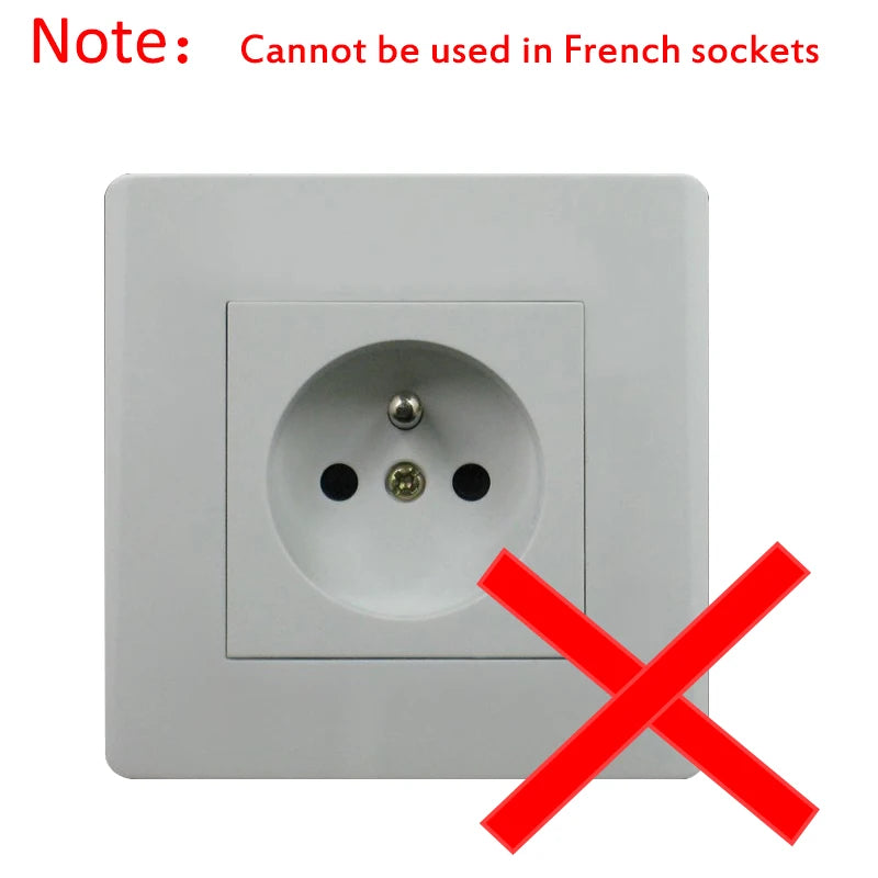 EU Electrical Socket 1 To 2/3 Way Outlet European Standard Expansion Socket Power Extension Plug Converter Travel Power Adapter