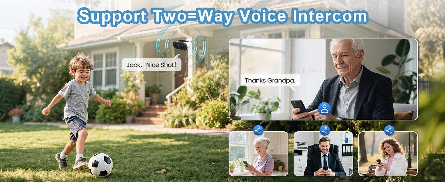 2K Solar Security Camera WIFI Wireless 2.4/5GHz DualBand Outdoor Camera IP65 Waterproof  AI PIR Motion Surveillance Battery Cam