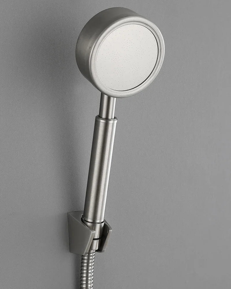 Stainless Steel Bathtub Shower Mixer Taps Faucet Shower Wall Mounted Bathroom Fixtures Ceramic Valve Core Triple Hot Cold Tap