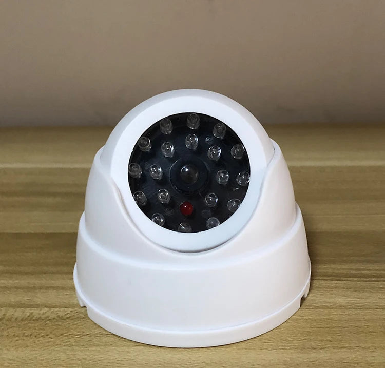 New Red Flashing LED Light Black/White Dummy Conch Camera Home Office Surveillance Security System Fake CCTV Security Camera