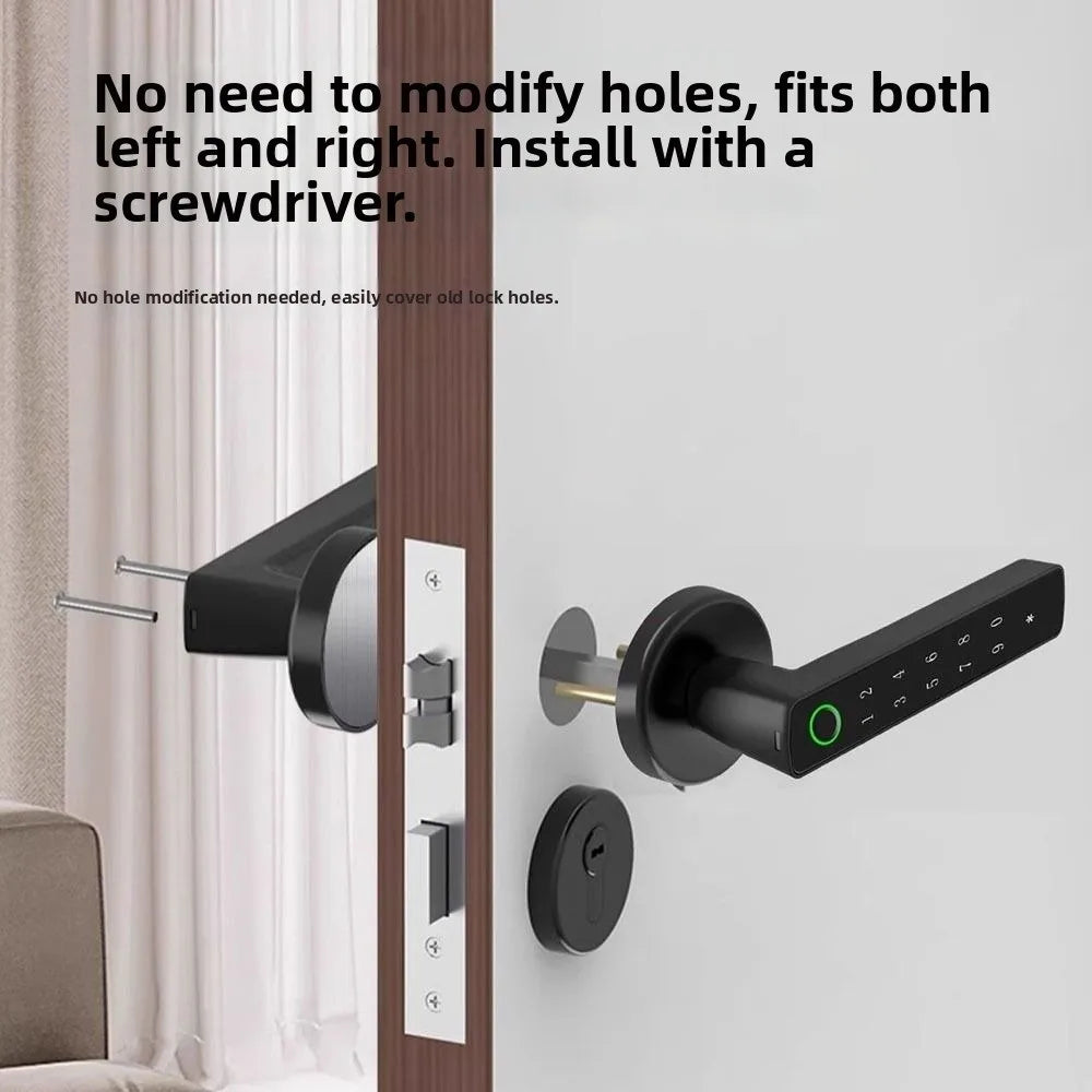 Remote Lock Smart Fingerprint Door Lock Smart Password Electronic Digital Door Handles Bluetooth WiFi Gateway