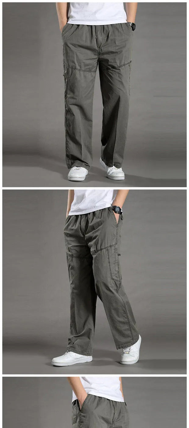 Men's Cargo Pants Summer Spring Cotton Work Wear New In Large Size 6xl Casual Climbing Joggers Sweatpants Hombre Autumn Trousers