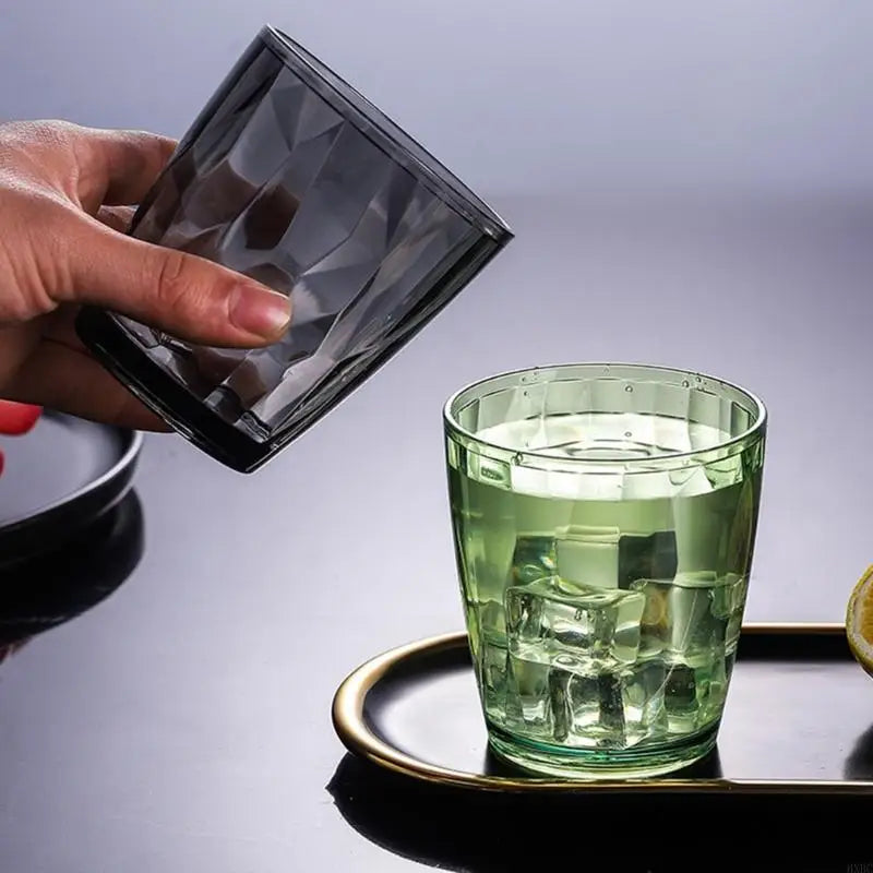 2025 New Shatterproof Acrylic Water Tumblers 490ml Unbreakable Drinking Glasses Reusable