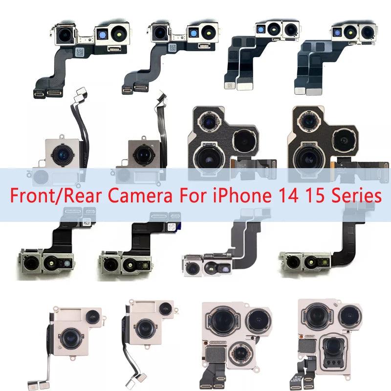 Back Main Rear Camera Front Facing Camera For iPhone 14 15 Pro Max/14 15 Plus 14pro 15Pro With Flash Module Sensor Flex Cable