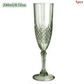 1 Pcs Champagne Goblet High Legged Wine Glasses Cocktail Red Wine Brandy Glasses Drinkware Party Bar Wedding Gift Transparent