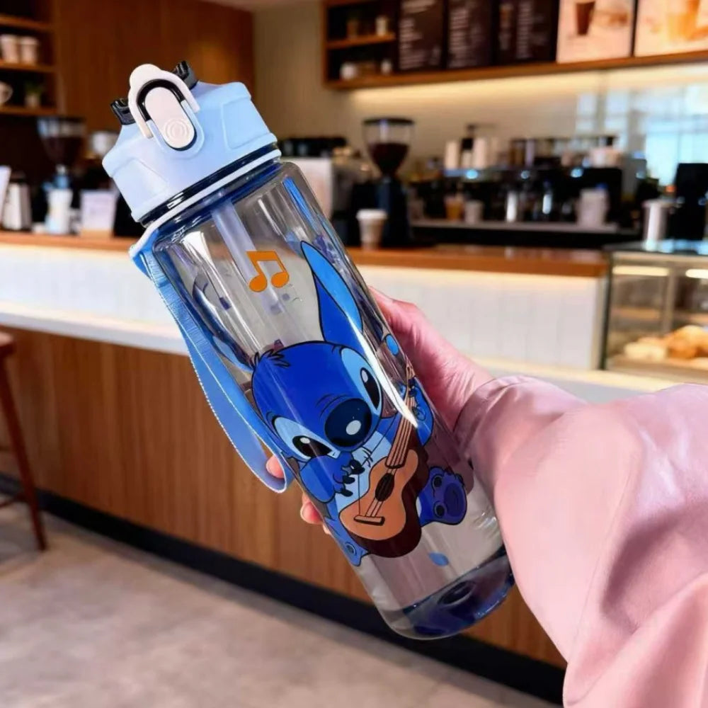 3D Printed Cartoon Pattern Water Bottle, Durable Reusable, Adorable & Fun, Lightweight Sturdy Plastic Cup Ideal for Travel Cute