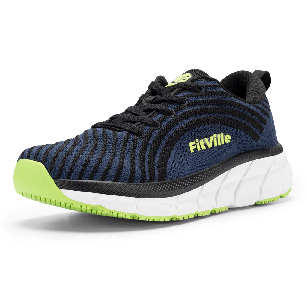 FitVille Wide Toe Box Shoes for Men Cushioned Well Extra Wide Width Shoes Non Slip Wide Lightweight Breathable Running Shoes