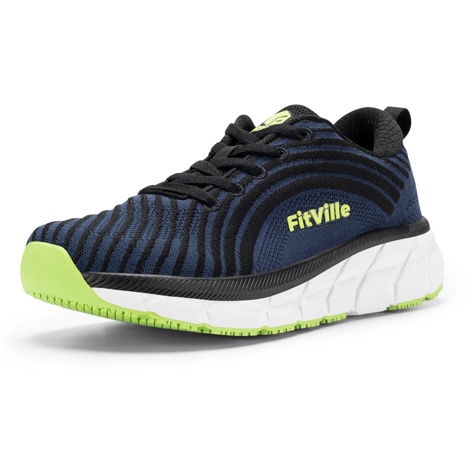 FitVille Wide Toe Box Shoes for Men Cushioned Well Extra Wide Width Shoes Non Slip Wide Lightweight Breathable Running Shoes