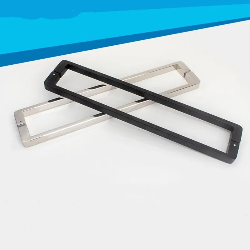 Shower Room Accessories, Bathroom Glass Door, Stainless Steel 440mm Matte Black, Double Sided Pull Handle (LQD105)