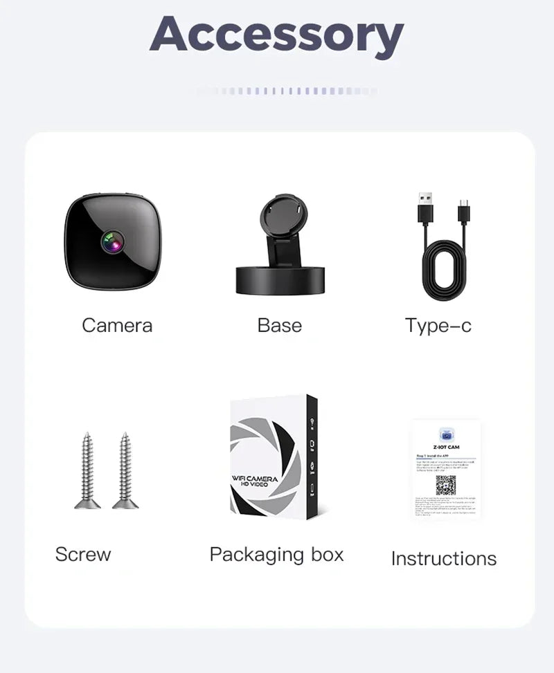 HD 4K Mini Camera Wifi Camera Wireless Security Protection Remote Monitor Camcorders Video Surveillance Home Smart Camera 2026