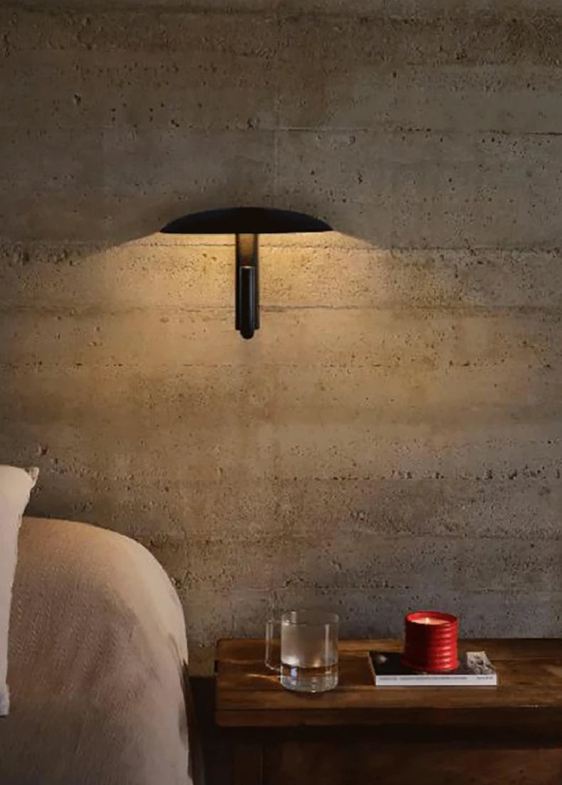 New Style Black Orange Beige Metal Wall Light With Switch 3000K Mushroom Bedroom Dining Room Shop LED Rotatable Dropshipping