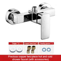 Alloy Shower Cold and Hot Water Faucet Pressure Booster Shower Head Set - Home Use Cold and Hot Mixed Water Valve Bathing Device
