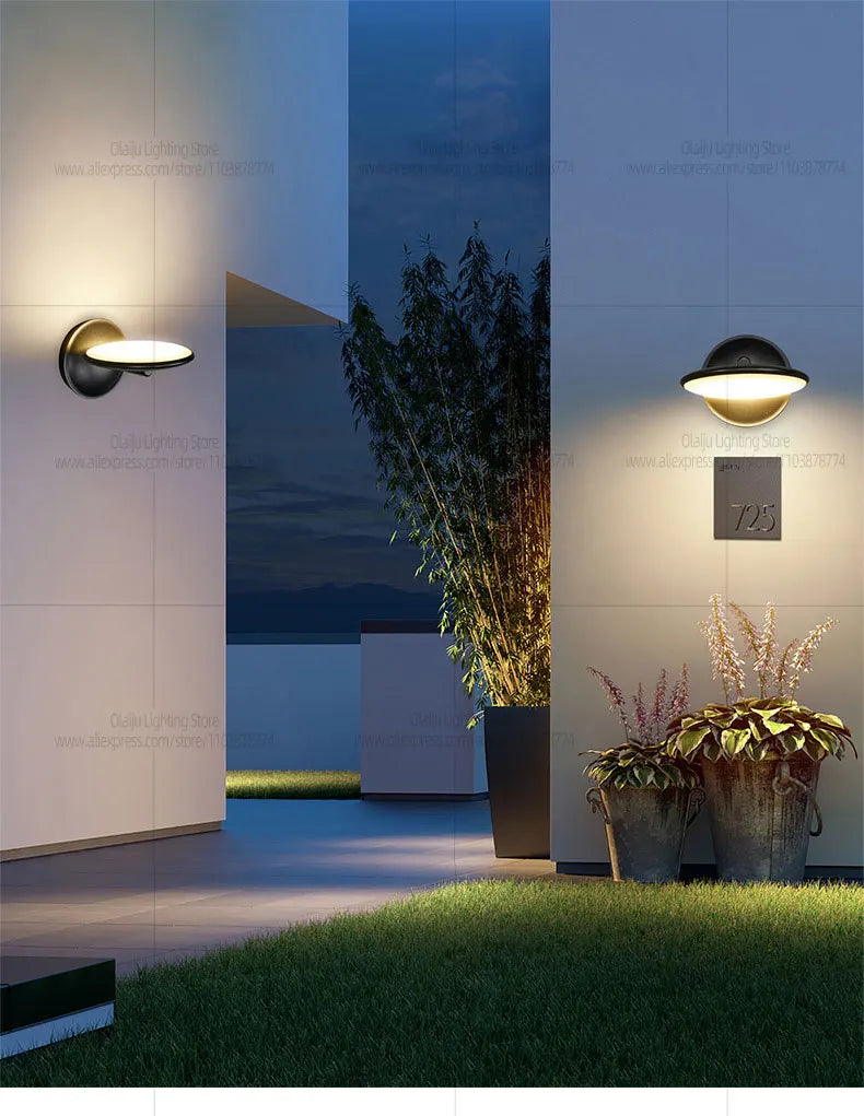Modern Designer LED Waterproof Wall Light Minimalist Outdoor Balcony Porch Light IP65 Park Wall light Bedroom Bedside Light