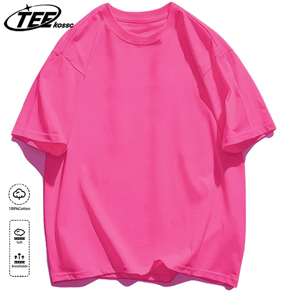 Korean Style Short Sleeve Y2K Solid T-Shirt Women Summer Trendy T Shirts Loose Multicolor Clothes Cotton All-Match Sportswear