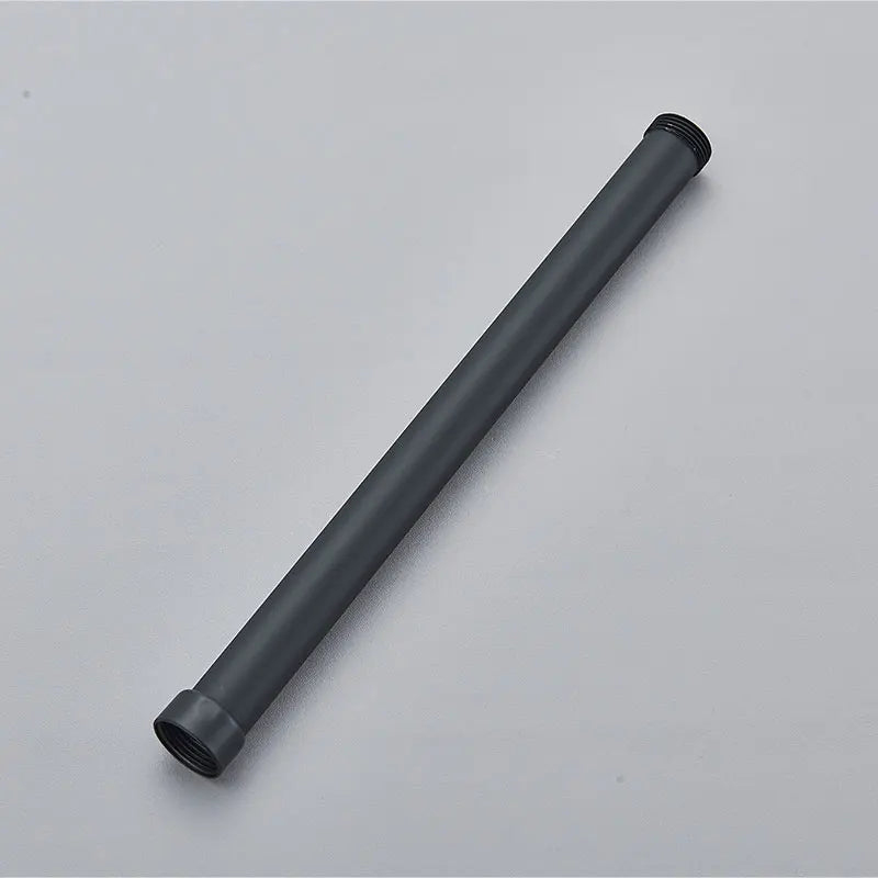 30/40cm Square Round Extension Tube For Bathroom Shower Faucet Black General Interface Extension Tubes Extend Pipe