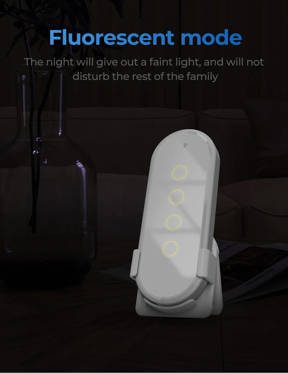Tuya ZigBee Wireless Smart Home Scene Switch Light 4 Gang 12 Scene Touch Light Switch Remote Control Smart Life App