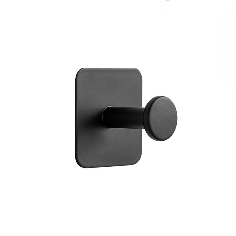 1/4pc Stainless Steel Wall Hooks Adhesive Door Key Clothes Coat Hanger Bathroom Robe Towel Hanging Holder Kitchen Organizer Hook