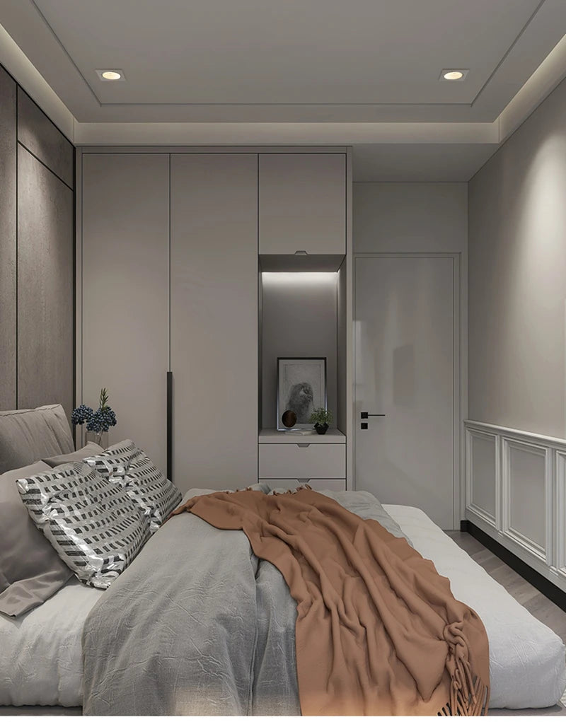 Modern Simple Down Light Embedded Dark Decoration Household Ultra-Thin No Main Light Adjustable Angle LED Anti-Glare Spotlights