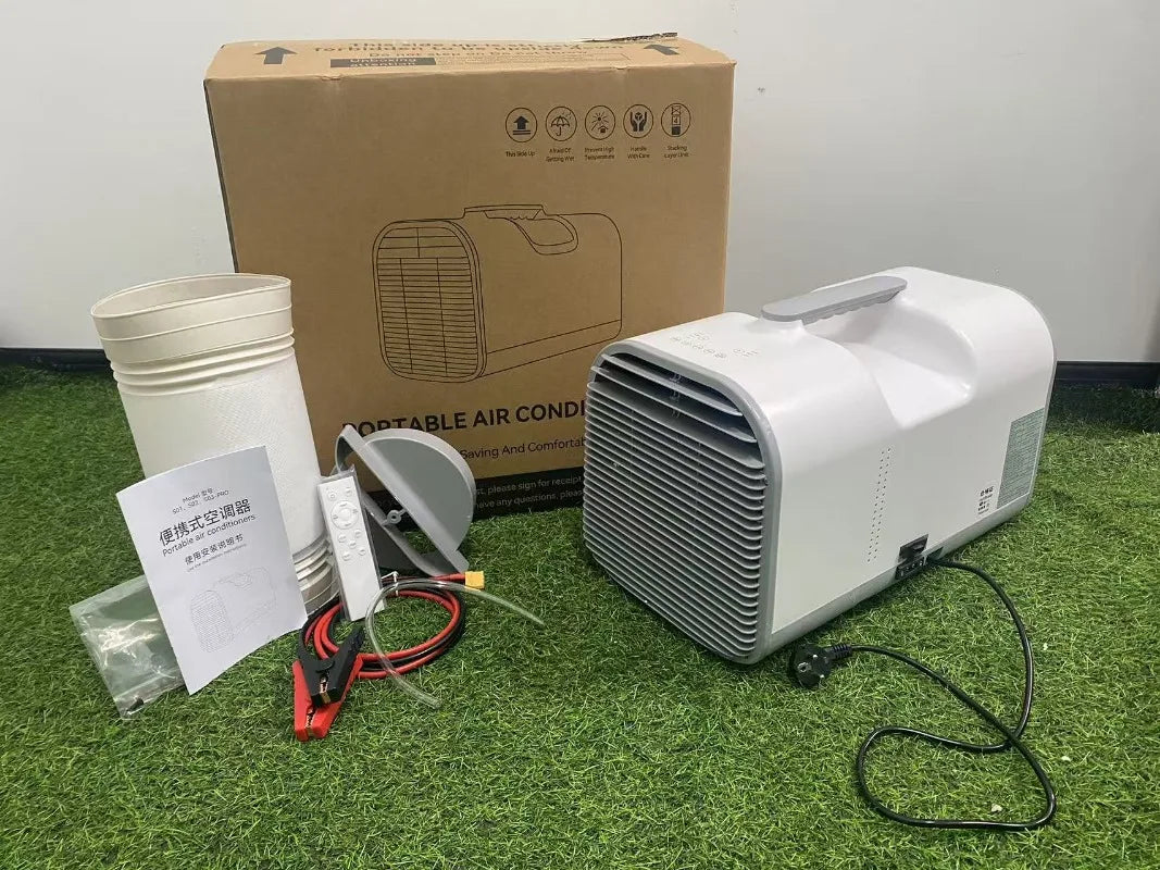 220V Portable Car Air Conditioner for Outdoor Camping Compact Compressor-Integrated Portable Car Cooler No Installation Requi