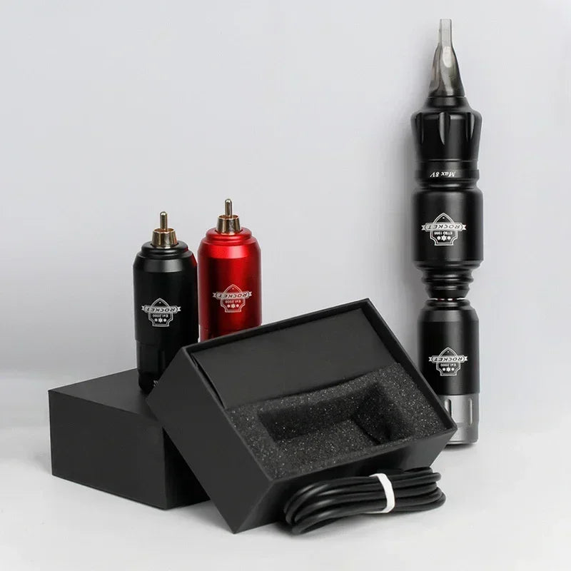 2024 Original Mini Rocket Tattoo Machine Set Japan Motor Wireless Tattoo Power Supply RCA Interface  Rotary Tattoo Pen Kit