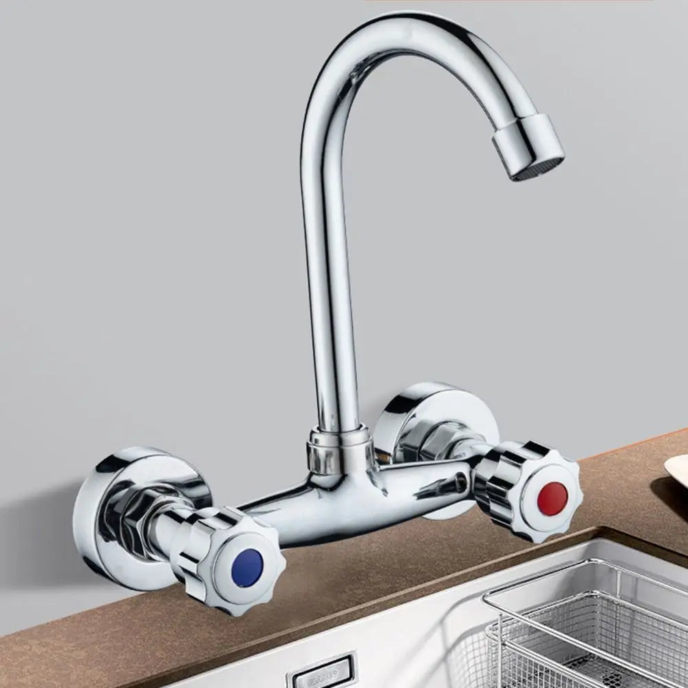 Modern Metal Out Water Inlet Valve Double Control Hot and Cold Double Shower Faucet Valve Wall Mounted Diverter Valve