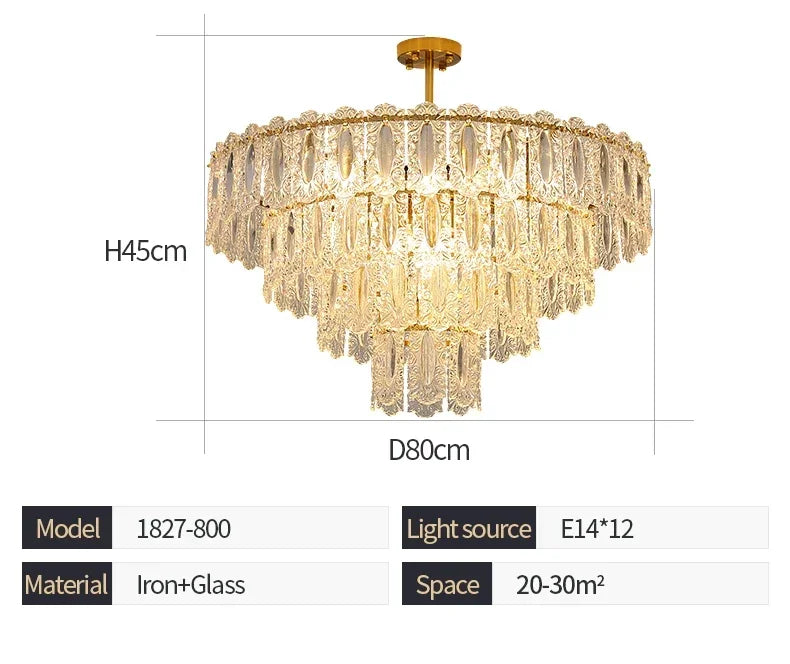 Modern Light Luxury French Living Room Chandelier Romantic  Bedroom Ceiling Lamp Dining Table Decor Hanging Light Lustre Fixture