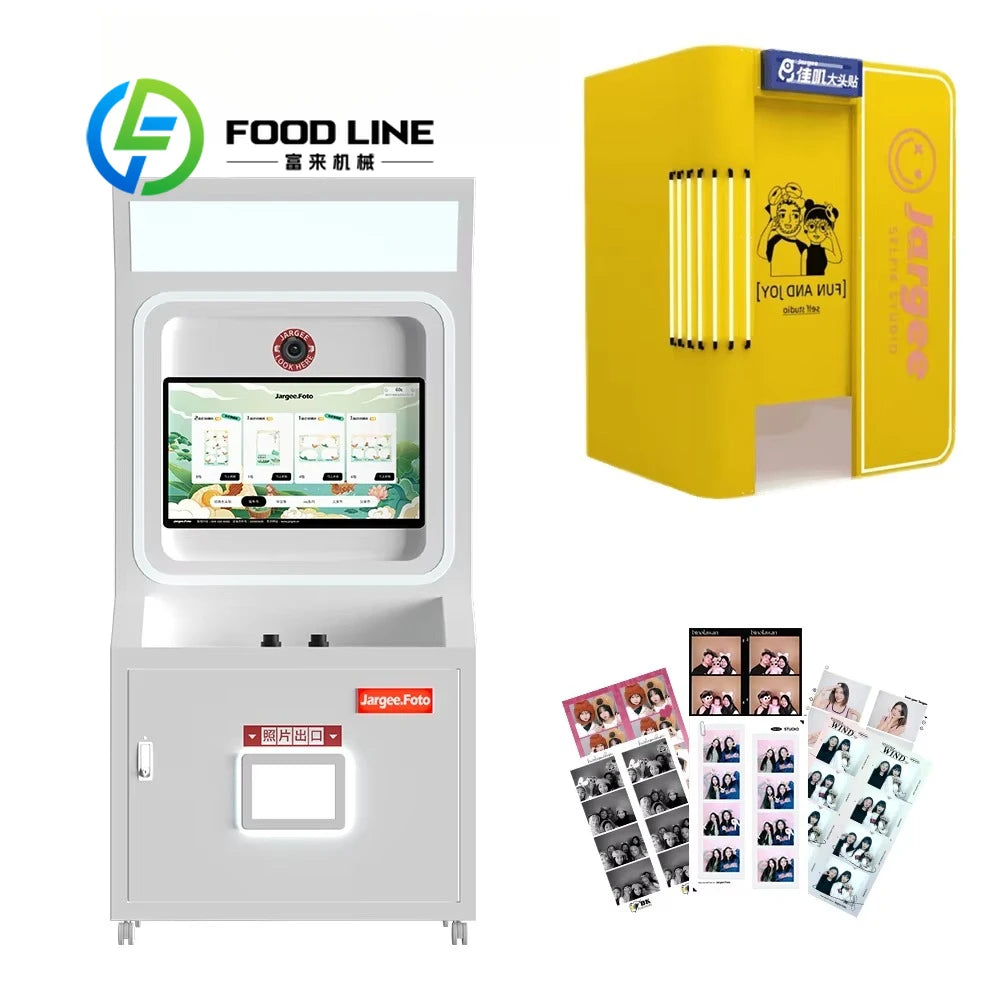customize Commercial Use Custom Made Photo Booth Automatic Machine Multiple Scene Setup Selfie Photo Booth with Camera