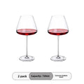 720ml Crystal Burgundy Wine Glasses Set Modern Fluted Design Dishwasher Safe for Red Wine Tasting Home Bar Decor Gift