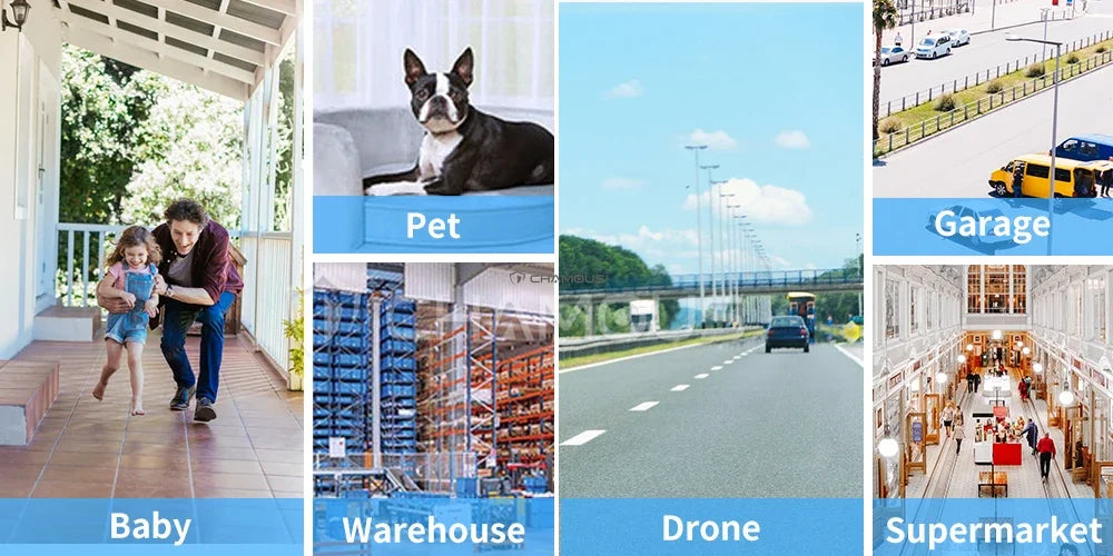 WiFi Surveillance Camera Four Lens Four Screen 8K 16MP IP Camera 8X Optical Zoom Auto Tracking CCTV Alexa ICsee New Security Cam