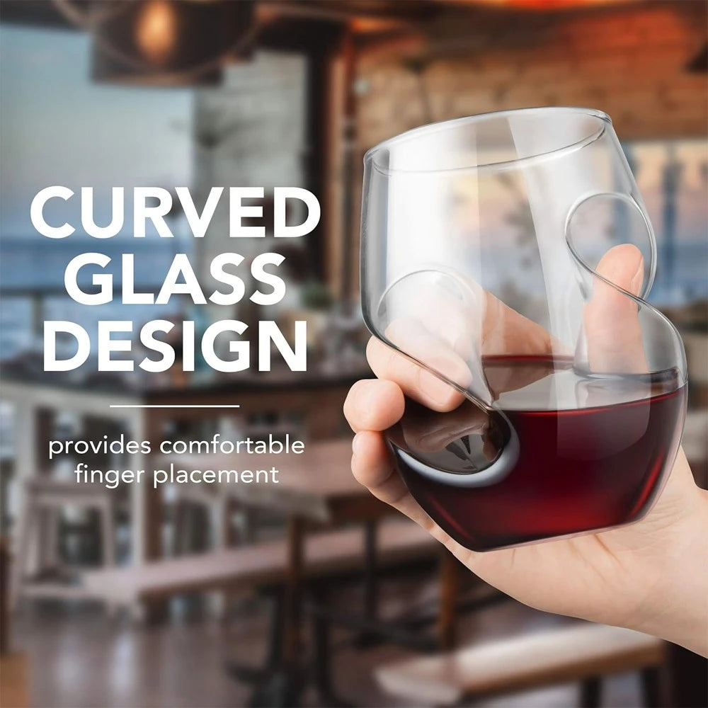 1/2/4 Piece Whiskey Glass 13oz/400ml Novelty Shape BPA Free Reusable Glass Perfect for Family Gatherings and Cocktail Parties