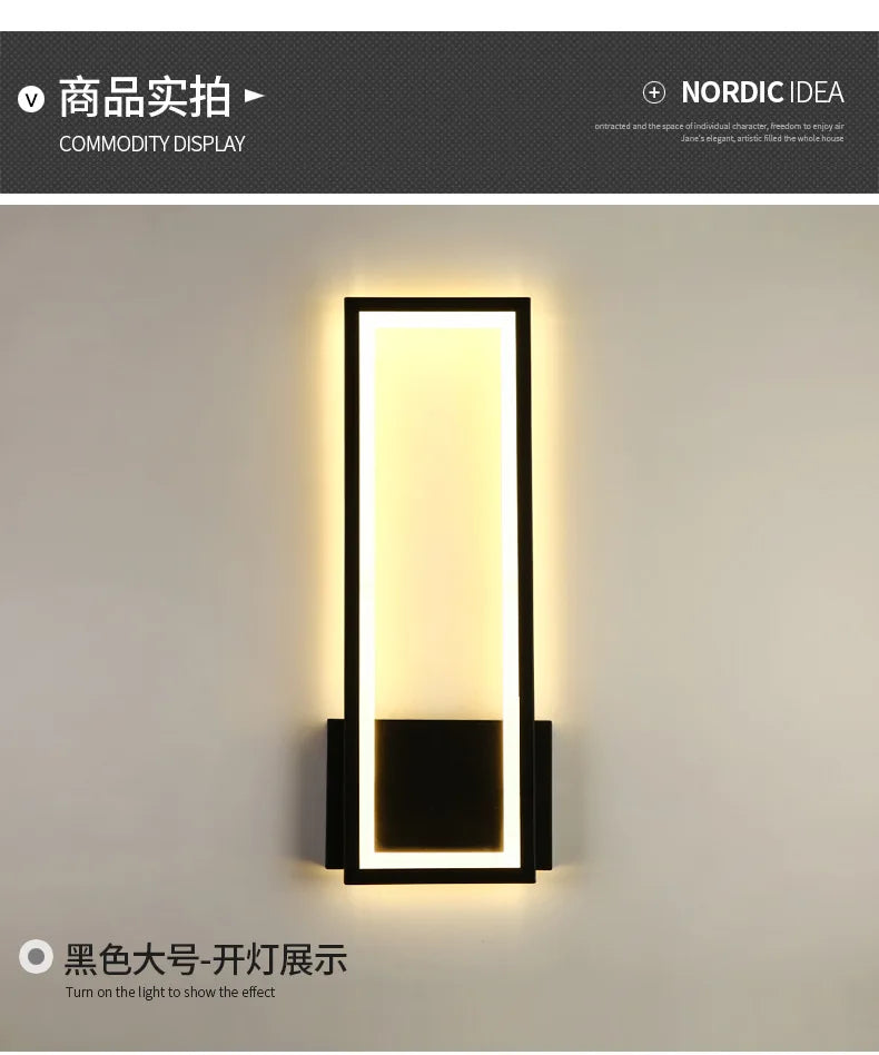 Modern Creative Wall Light LED Simple TV Background Wall Lights Bedroom Bedside Wall lamp Decorations Kitchen Indoor Lighting