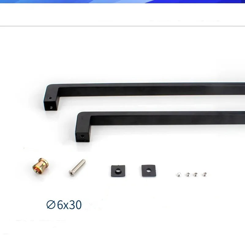 Shower Room Accessories, Bathroom Glass Door, Stainless Steel 440mm Matte Black, Double Sided Pull Handle (LQD105)