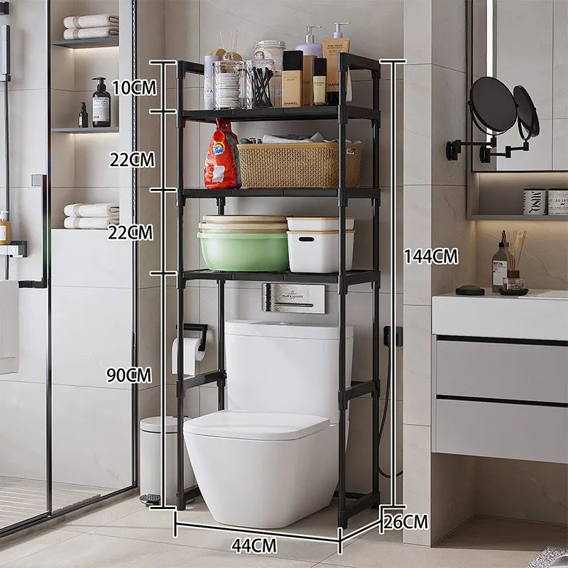 Multifunctional assembly washing machine rack 3-layer floor rack toilet storage rack