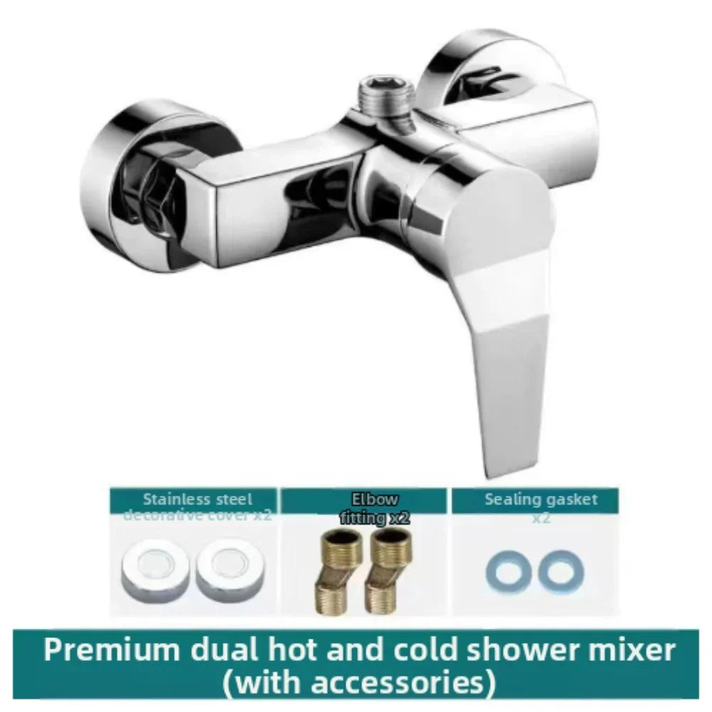 Wall Mounted Shower Hot And Cold Water Mixer Valve G1/2\" Upper Outlet Bathroom Accessories Valve Faucet Shower Tap