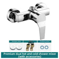 Wall Mounted Shower Hot And Cold Water Mixer Valve G1/2\" Upper Outlet Bathroom Accessories Valve Faucet Shower Tap
